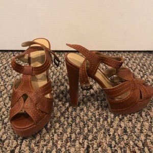 Brown Leather Heels